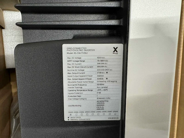 Solax - x1-3.6-t-d(l) - omvormer t.b.v. zonnepanelen (1-fase) - afbeelding 6 van  6