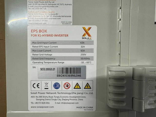 Solax - x1 eps box t.b.v. thuisaccu / batterijopslag van zonnepanelen (1-fase) - afbeelding 5 van  5