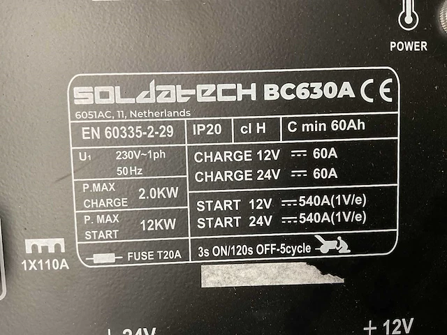 Soldatech bc630a acculader - afbeelding 5 van  5