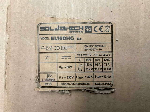 Soldatech el160hg elektrode lasapparaat - afbeelding 5 van  5