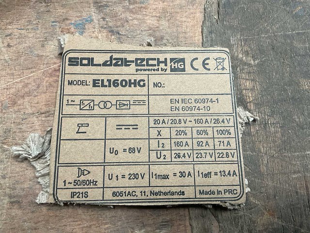Soldatech el160hg lasapparaat - afbeelding 6 van  6