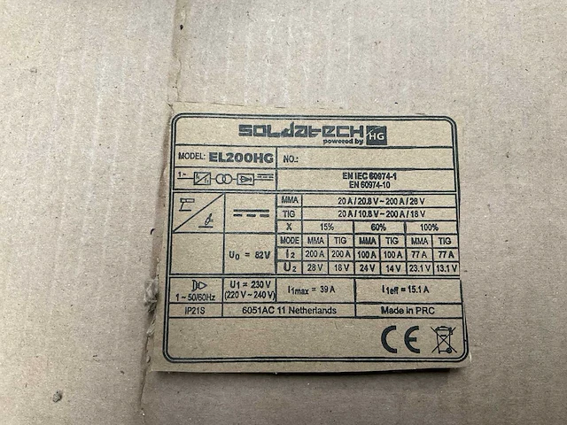 Soldatech el200hg elektrode lasapparaat - afbeelding 6 van  7