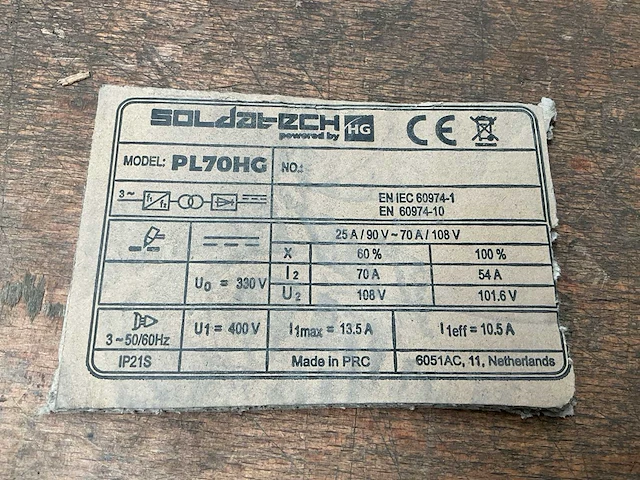 Soldatech pl70hg lasmachine - afbeelding 5 van  5