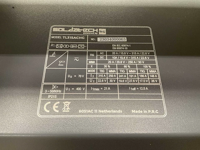 Soldatech tl315achg lasmachine - afbeelding 7 van  7