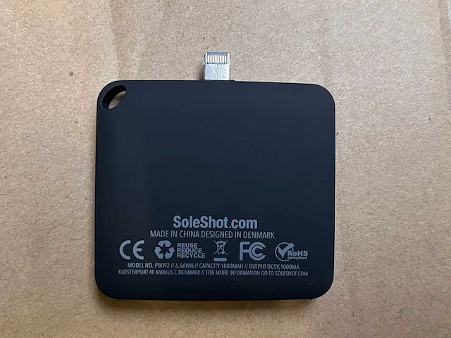 Soleshot - iphone lightning - pocket - powerbank (400x) - afbeelding 1 van  6