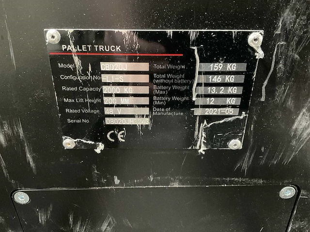 Solid hub qbd20j elektrische palletwagen - afbeelding 4 van  9
