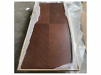 Solid wenge salon table blade 220 x 100 x 4 cm brown - afbeelding 1 van  6