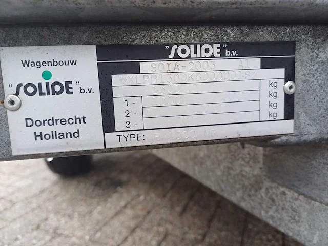 Solide b1300mr enkelas aanhangwagen - afbeelding 5 van  13