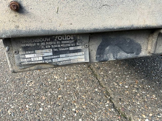 Solide c2000mr tandemas aanhangwagen wg-98-ty - afbeelding 6 van  14
