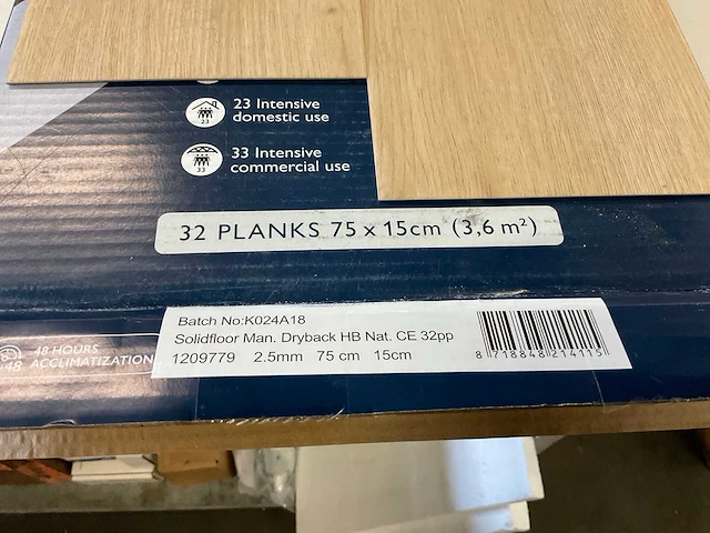 Solidfloor dust pvc visgraat vloer ca. 7,2 m² - afbeelding 3 van  4