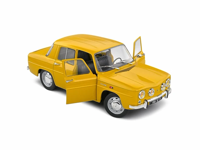 Solido 1968 renault 8s modelauto 1:18 geel - afbeelding 2 van  4