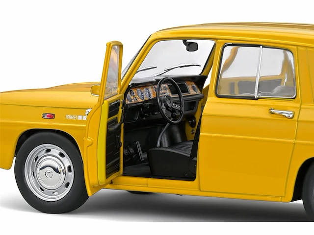 Solido 1968 renault 8s modelauto 1:18 geel - afbeelding 3 van  4