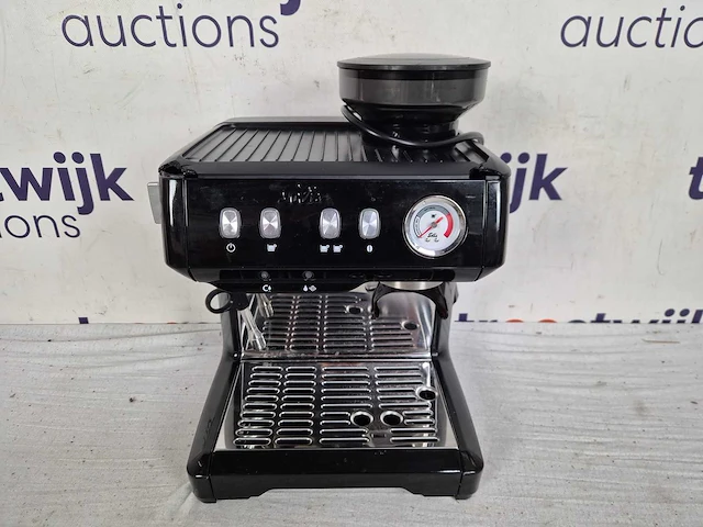 Solis grind & infuse compact 1018 pistonmachine - espressomachine - geschikt voor pads - rvs zwart - afbeelding 2 van  4