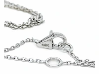 Solitaire 2.0 ct. diamanten hanger aan witgouden ketting - afbeelding 3 van  6
