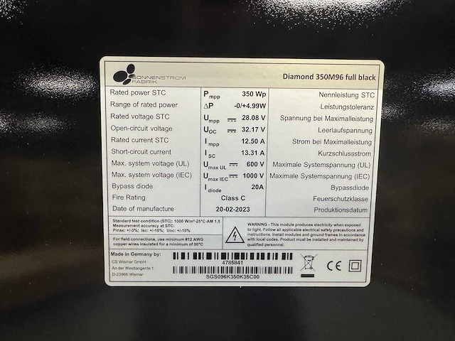 Sonnenstromfabrik - set van 10 zonnepanelen (350 wp) met solax 3.0k omvormer - afbeelding 10 van  10