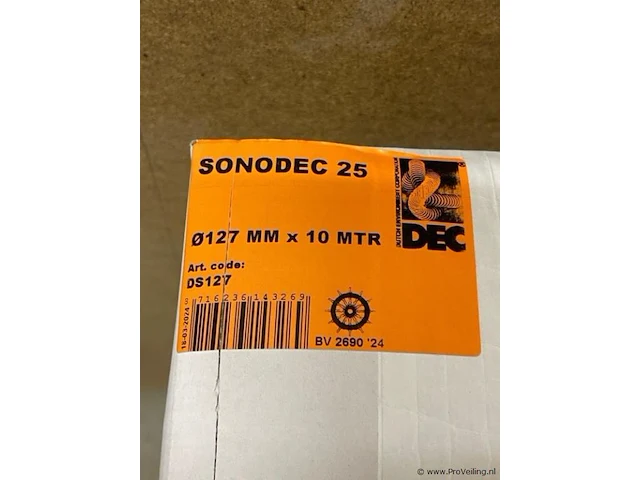 Sonodec 25 flexibele buis - doorsnede 127 mm - 10 meter - afbeelding 2 van  2