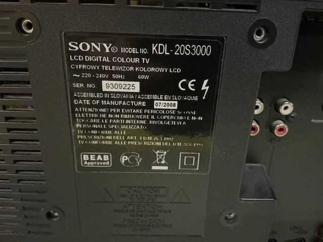 Sony bravia beeldapparatuur (2x) - afbeelding 6 van  8