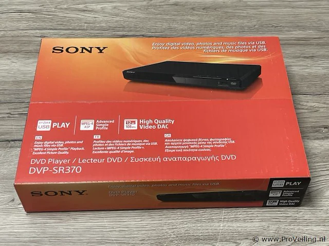 Sony dvd-speler met usb-connectiviteit type dvp-sr370 - afbeelding 1 van  4