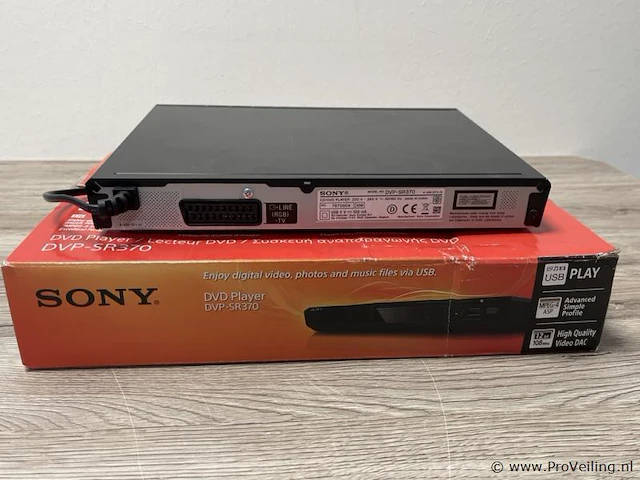 Sony dvd-speler met usb-connectiviteit type dvp-sr370 - afbeelding 2 van  4