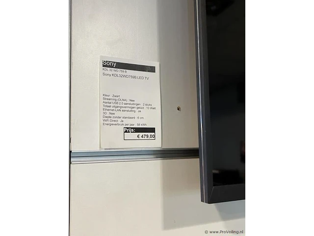 Sony full hd led tv type kdl-32wd759 - afbeelding 4 van  4