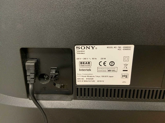 Sony (fwl-65w855c) 65”, 1920x1080 (fhd) led monitor - afbeelding 6 van  6