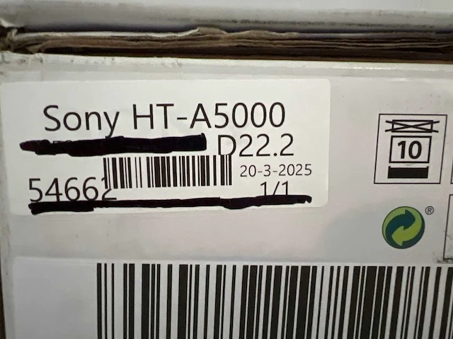 Sony ht-a5000 soundbar - 5.1.2-kanaals - dolby atmos - afbeelding 5 van  5