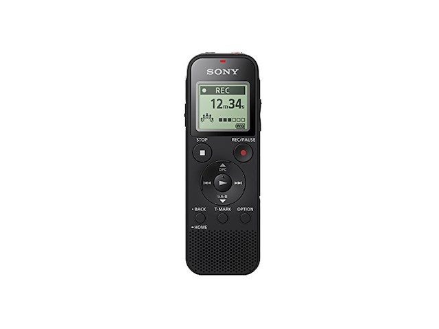 Sony icdpx470 digitale widestereo mp3spraakrecorder met microfoon, ingebouwde usb, 4 gb geheugen, sd-geheugensleuf en 55 uur opnametijd zwart - afbeelding 1 van  2