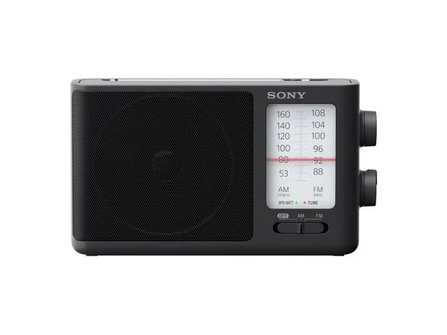 Sony icf-506 transistorradio vhf (fm) zwart - afbeelding 1 van  2