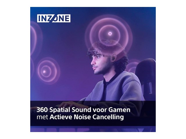 Sony inzone buds draadloze game oordopjes met noise cancelling ps4/5 & pc zwart - afbeelding 3 van  4