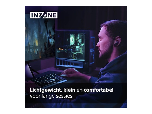 Sony inzone buds draadloze game oordopjes met noise cancelling ps4/5 & pc zwart - afbeelding 4 van  4