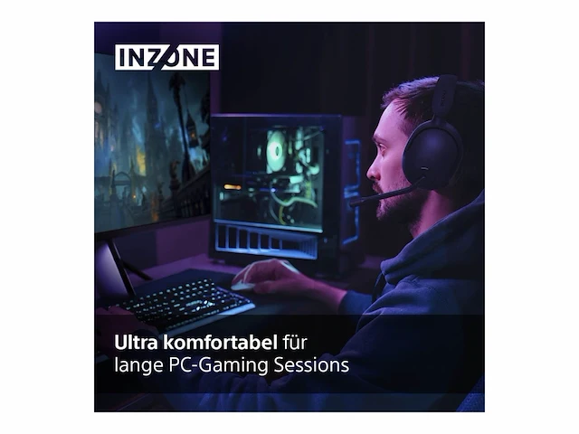 Sony inzone h5 draadloze game koptelefoon zwart - afbeelding 4 van  4