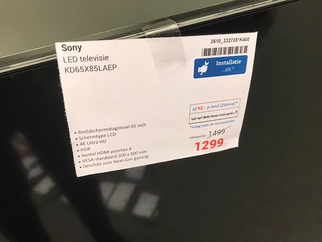 Sony kd65x85laep televisie - afbeelding 3 van  3