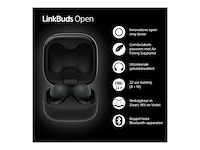 Sony linkbuds open - draadloze bluetooth open ear buds - zwart - afbeelding 2 van  5