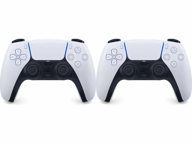 Sony ps5 dualsense draadloze controller - wit (2x) - afbeelding 1 van  2