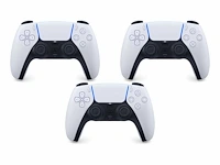 Sony ps5 dualsense draadloze controller - wit (3x) - afbeelding 1 van  2