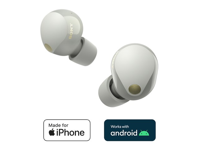 Sony wf-1000xm5 - volledig draadloze oordopjes met noise cancelling zilver - afbeelding 2 van  4