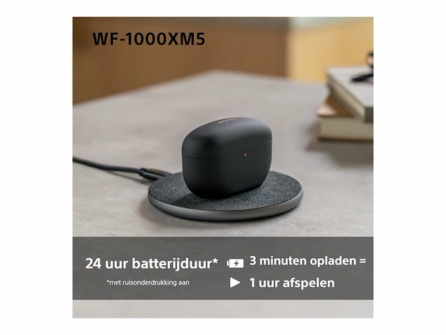 Sony wf-1000xm5 in ear headset bluetooth stereo high-resolution audio, noise cancelling zwart - afbeelding 4 van  5
