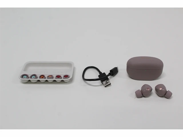 Sony wf-1000xm5 volledig draadloze oordopjes met noise cancelling smoky pink / roze - afbeelding 5 van  5