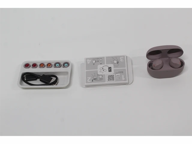 Sony wf-1000xm5 volledig draadloze oordopjes met noise cancelling smoky pink / roze - afbeelding 5 van  5
