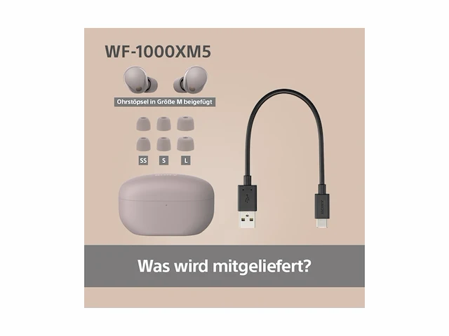 Sony wf1000xm5 volledig draadloze oordopjes met noise cancelling smoky pink / roze - afbeelding 4 van  5
