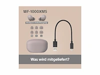 Sony wf1000xm5 volledig draadloze oordopjes met noise cancelling smoky pink / roze - afbeelding 4 van  5