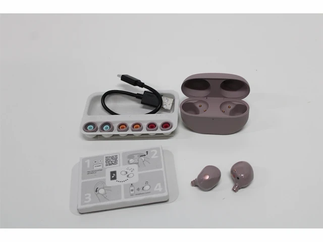 Sony wf1000xm5 volledig draadloze oordopjes met noise cancelling smoky pink / roze - afbeelding 5 van  5
