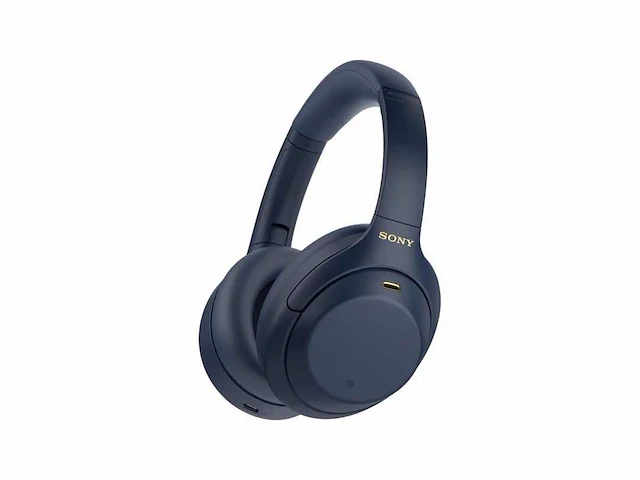 Sony wh-1000xm4 - draadloze over-ear koptelefoon met noise cancelling - blauw - afbeelding 1 van  3