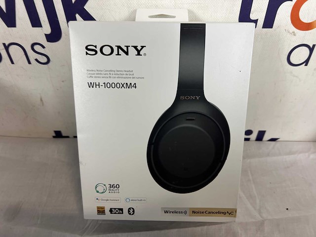 Sony wh-1000xm4 - draadloze over-ear koptelefoon met noise cancelling - zwart - afbeelding 2 van  2