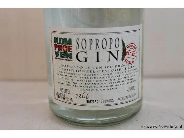 Sopropo gin - 50 cl - winkelverkoopprijs € 28.95 - afbeelding 3 van  3