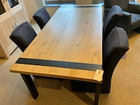 Soto verlengbare eiken eetkamertafel - afbeelding 8 van  11