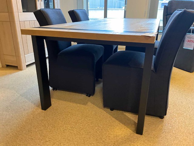 Soto verlengbare eiken eetkamertafel - afbeelding 4 van  11