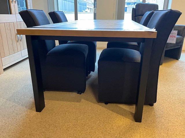 Soto verlengbare eiken eetkamertafel - afbeelding 5 van  11