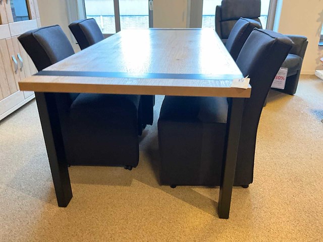 Soto verlengbare eiken eetkamertafel - afbeelding 6 van  11