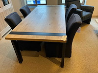 Soto verlengbare eiken eetkamertafel - afbeelding 7 van  11